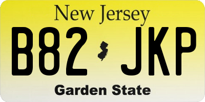 NJ license plate B82JKP