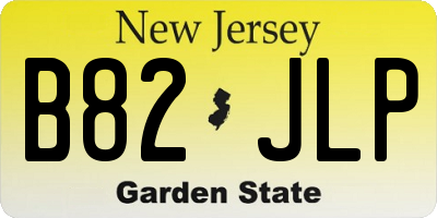 NJ license plate B82JLP