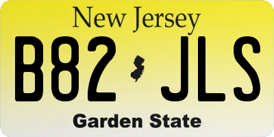 NJ license plate B82JLS