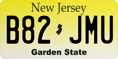 NJ license plate B82JMU