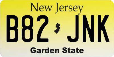 NJ license plate B82JNK