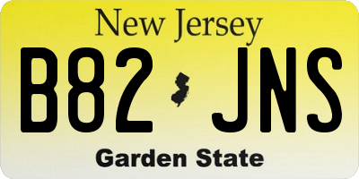 NJ license plate B82JNS