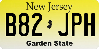 NJ license plate B82JPH