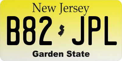 NJ license plate B82JPL