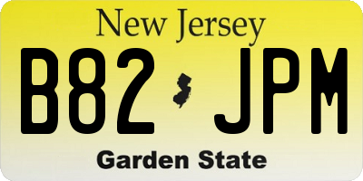 NJ license plate B82JPM