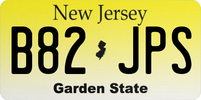 NJ license plate B82JPS