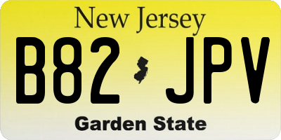 NJ license plate B82JPV