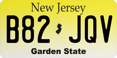 NJ license plate B82JQV