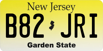 NJ license plate B82JRI