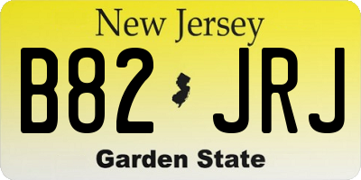 NJ license plate B82JRJ