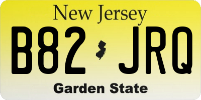 NJ license plate B82JRQ