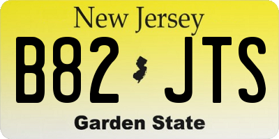 NJ license plate B82JTS