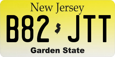 NJ license plate B82JTT