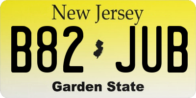 NJ license plate B82JUB