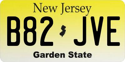 NJ license plate B82JVE
