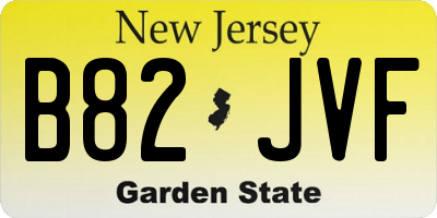 NJ license plate B82JVF