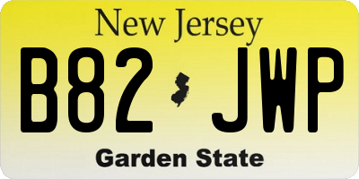 NJ license plate B82JWP