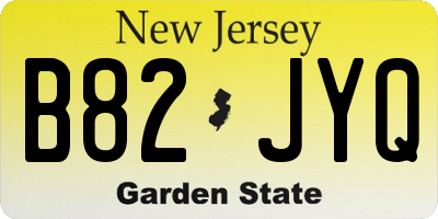 NJ license plate B82JYQ