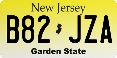 NJ license plate B82JZA