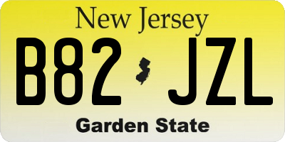 NJ license plate B82JZL