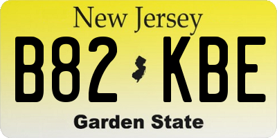 NJ license plate B82KBE