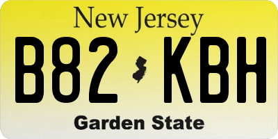 NJ license plate B82KBH