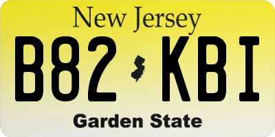 NJ license plate B82KBI