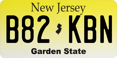 NJ license plate B82KBN