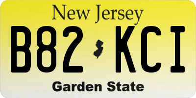 NJ license plate B82KCI
