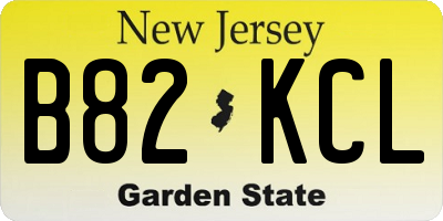 NJ license plate B82KCL