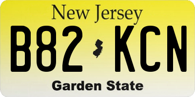 NJ license plate B82KCN