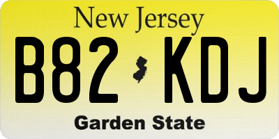 NJ license plate B82KDJ