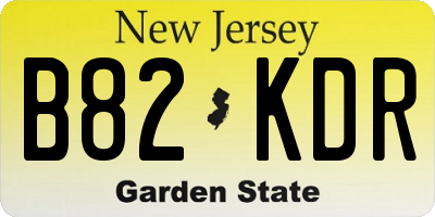 NJ license plate B82KDR