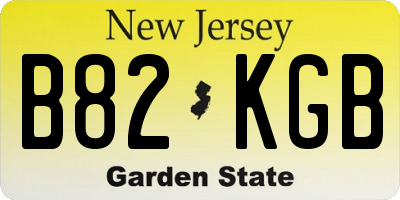 NJ license plate B82KGB