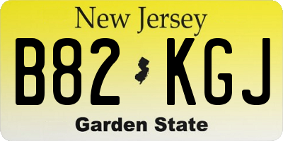 NJ license plate B82KGJ