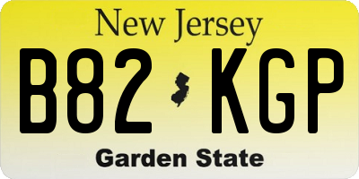 NJ license plate B82KGP