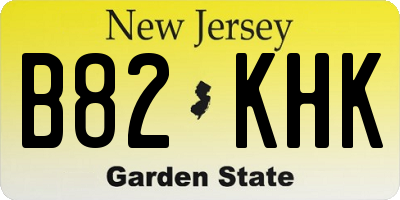 NJ license plate B82KHK