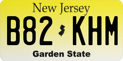 NJ license plate B82KHM