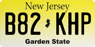 NJ license plate B82KHP