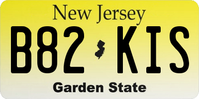 NJ license plate B82KIS