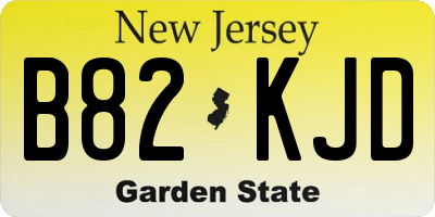 NJ license plate B82KJD