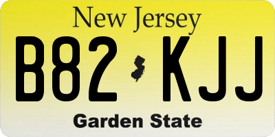 NJ license plate B82KJJ