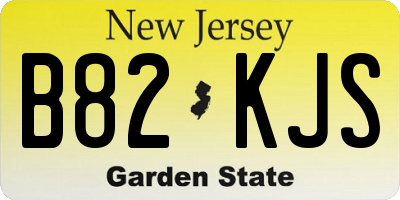NJ license plate B82KJS