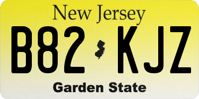 NJ license plate B82KJZ