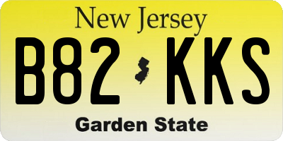 NJ license plate B82KKS