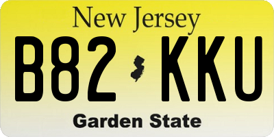 NJ license plate B82KKU