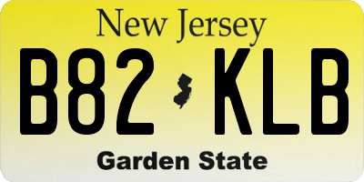NJ license plate B82KLB