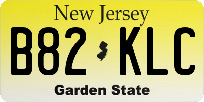 NJ license plate B82KLC