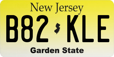 NJ license plate B82KLE