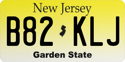 NJ license plate B82KLJ